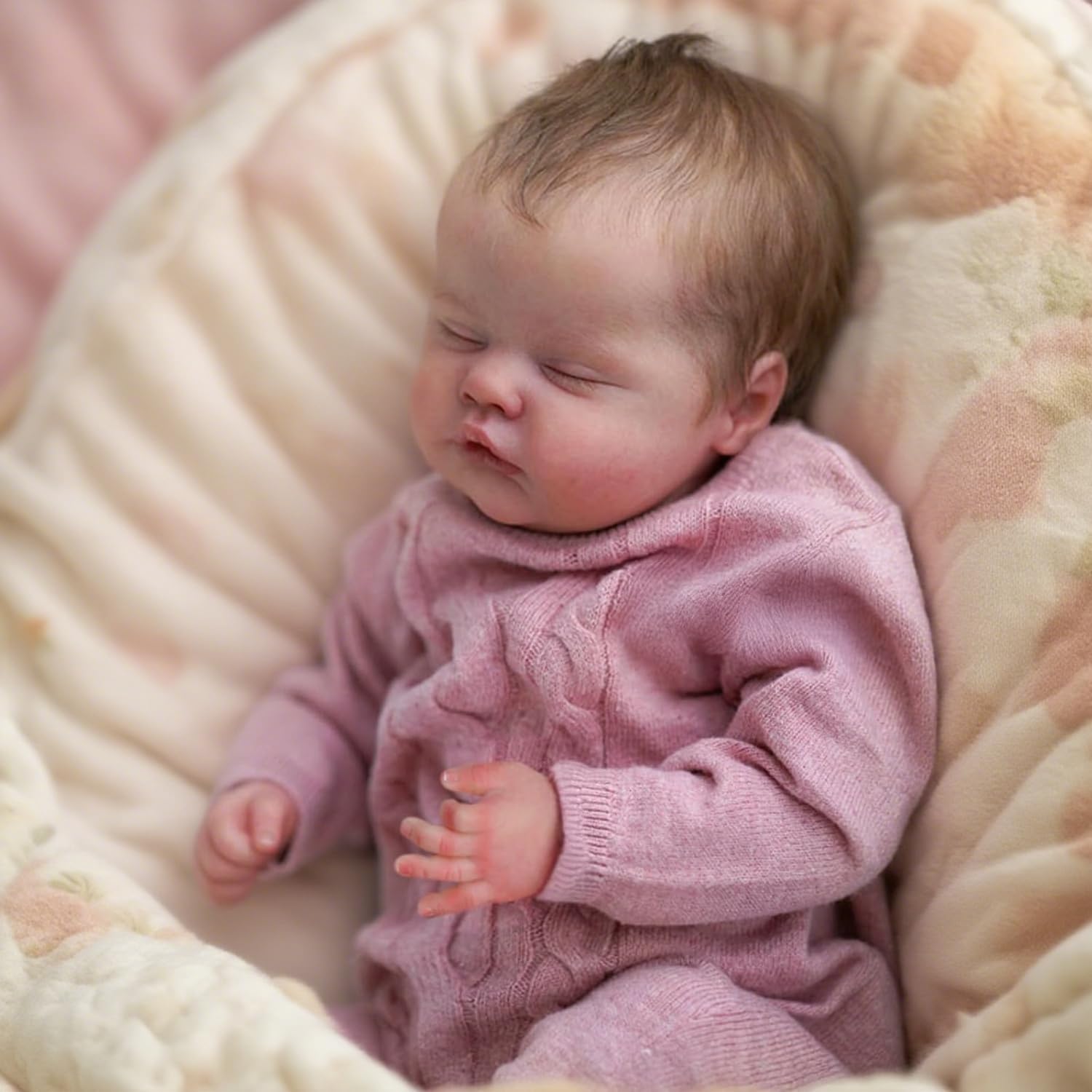 WOOROY hand-rooted hair and lashes enhance lifelike charm.