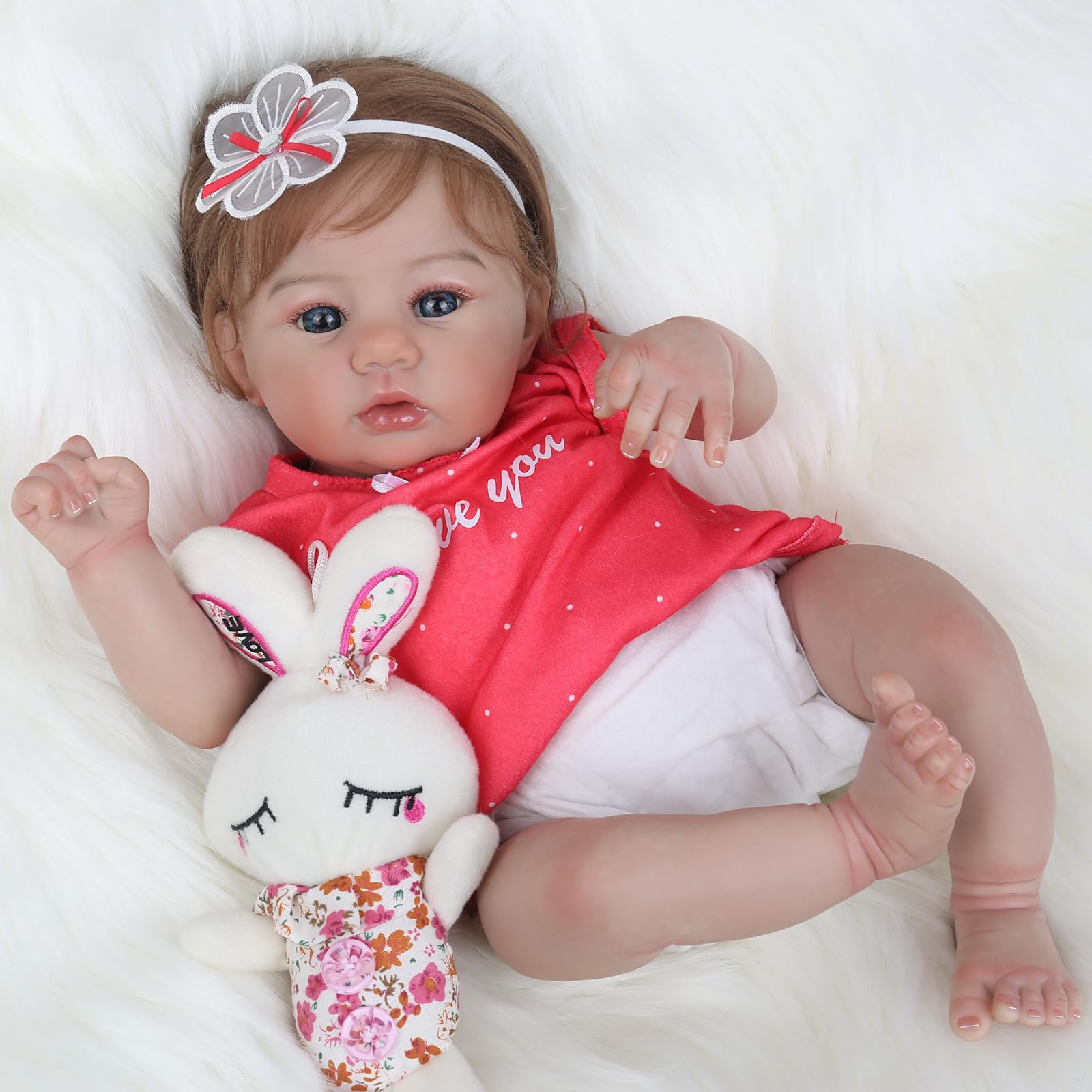 WOOROY hand-rooted-hair doll with natural texture for gentle styling