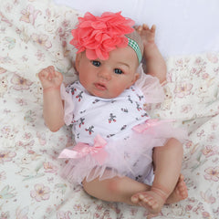 WOOROY Realistic Reborn Baby Doll with open eyes for lifelike display and nurturing play.
