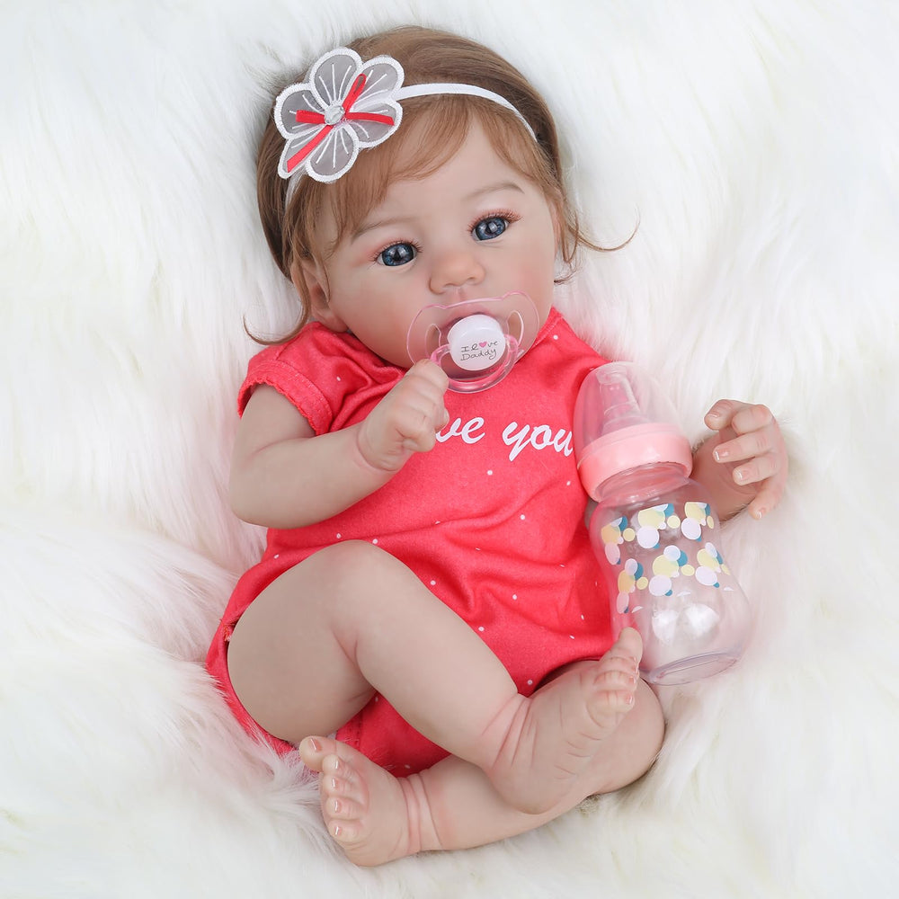 WOOROY realistic reborn doll 18inch silhouette highlights lifelike proportions for cuddling