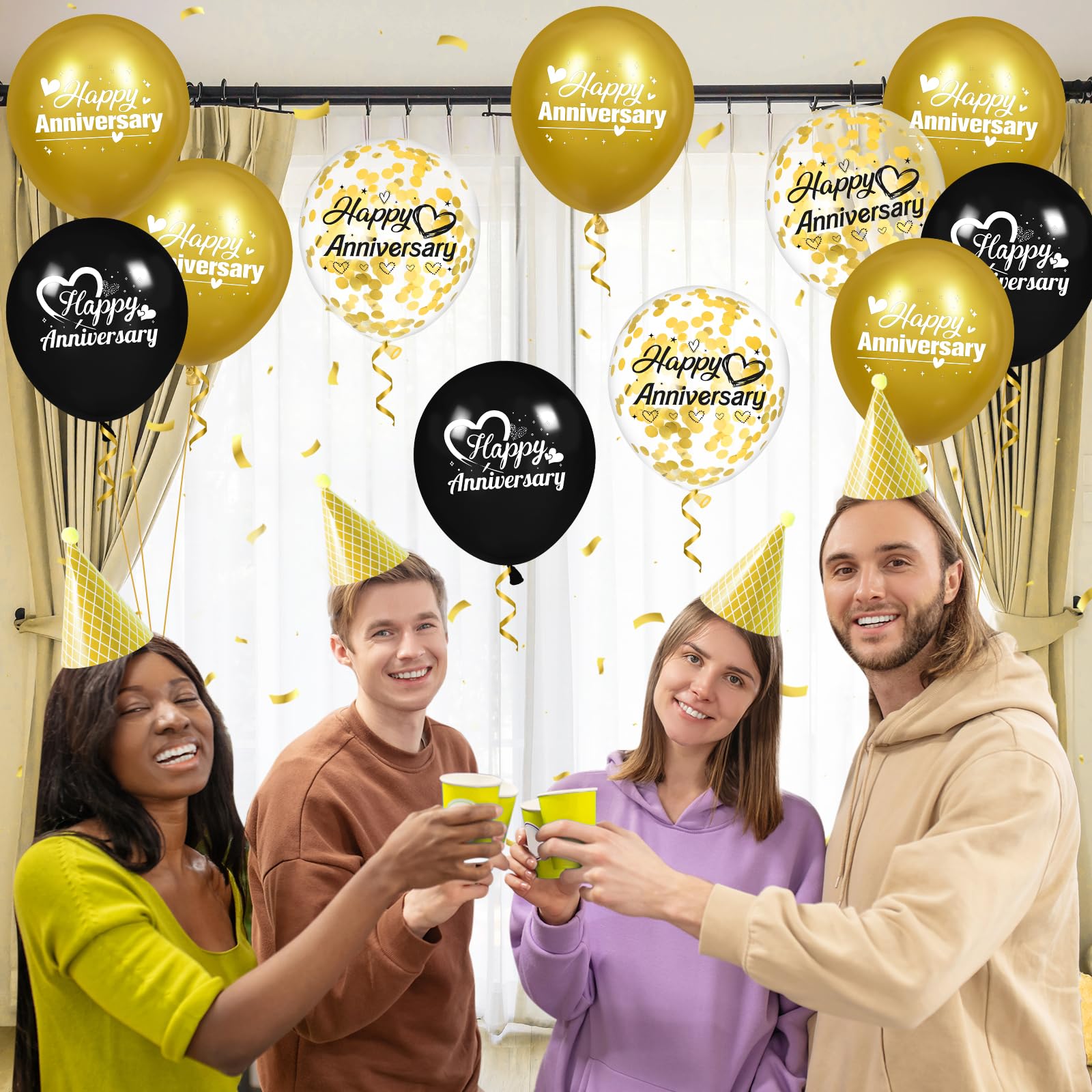 Woosytoo metallic gold balloons 12inch add shimmering luxury