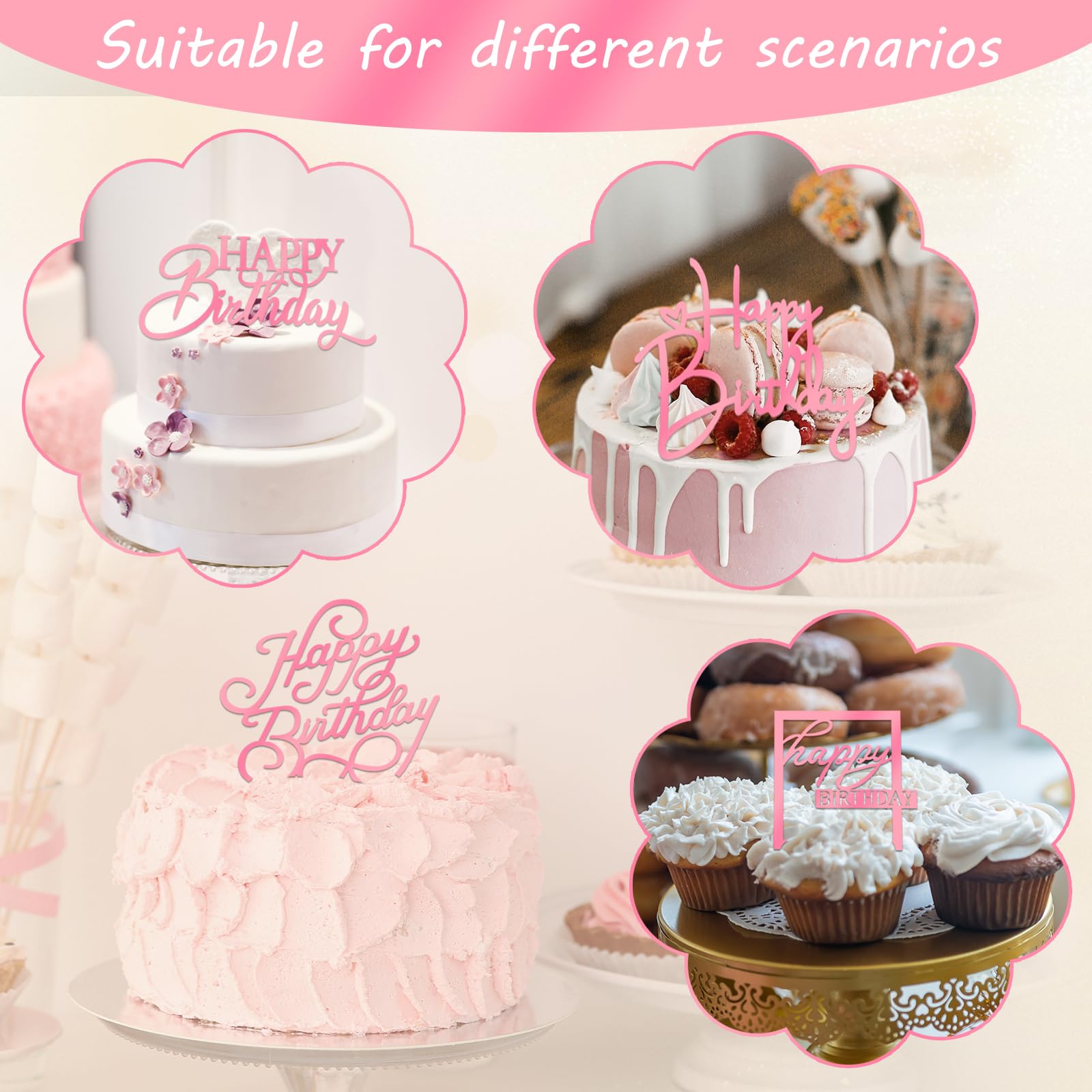 Wootkey durable acrylic topper is reusable and easy to store after the party.