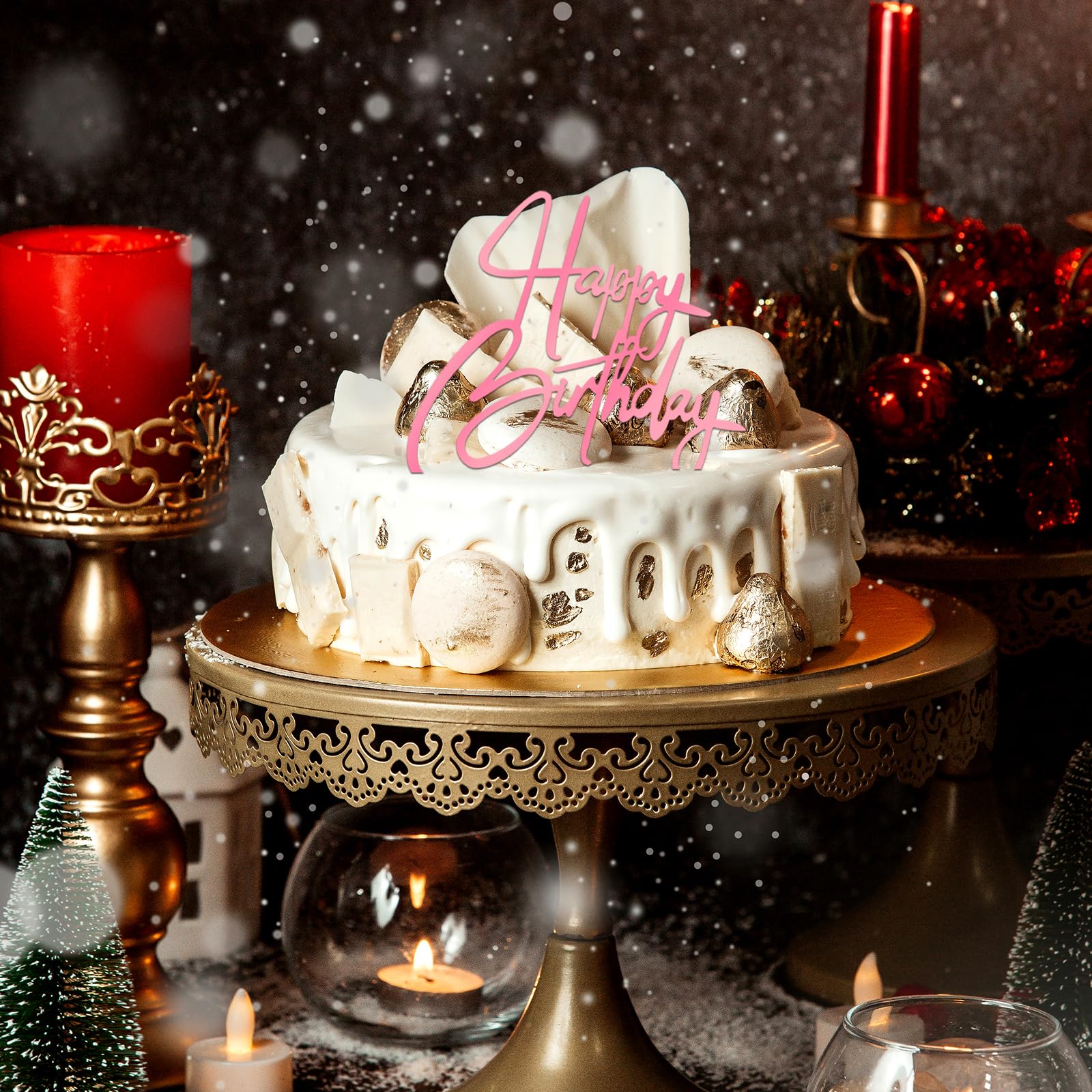 Wootkey cake topper is simple to place and stays securely on the cake.
