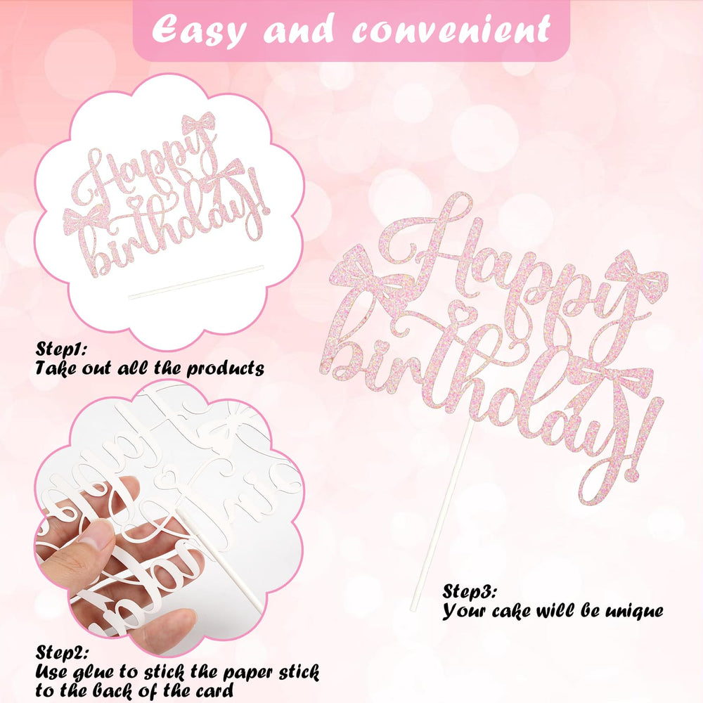 Wootkey pink bow toppers pair with photos and gifts for festive displays