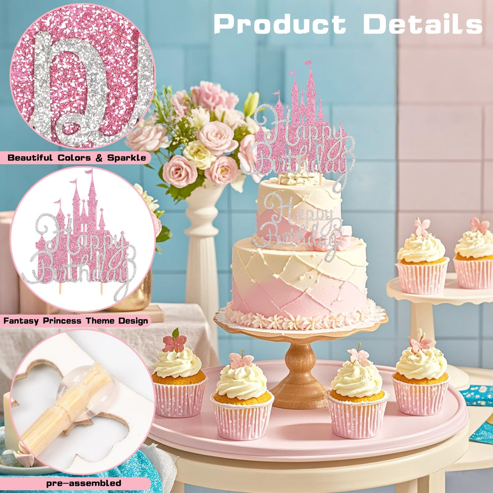 Wootkey princess theme cake topper for birthday celebrations with magical vibes