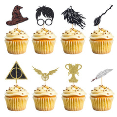 Wootkey wizard cupcake toppers 24-pack for quick magical decorating
