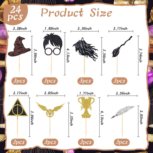 Wootkey gold hat wizard topper adds sparkle to cupcakes