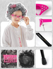 WooWee Kids Old Lady Costume crutch prop enhances character portrayal