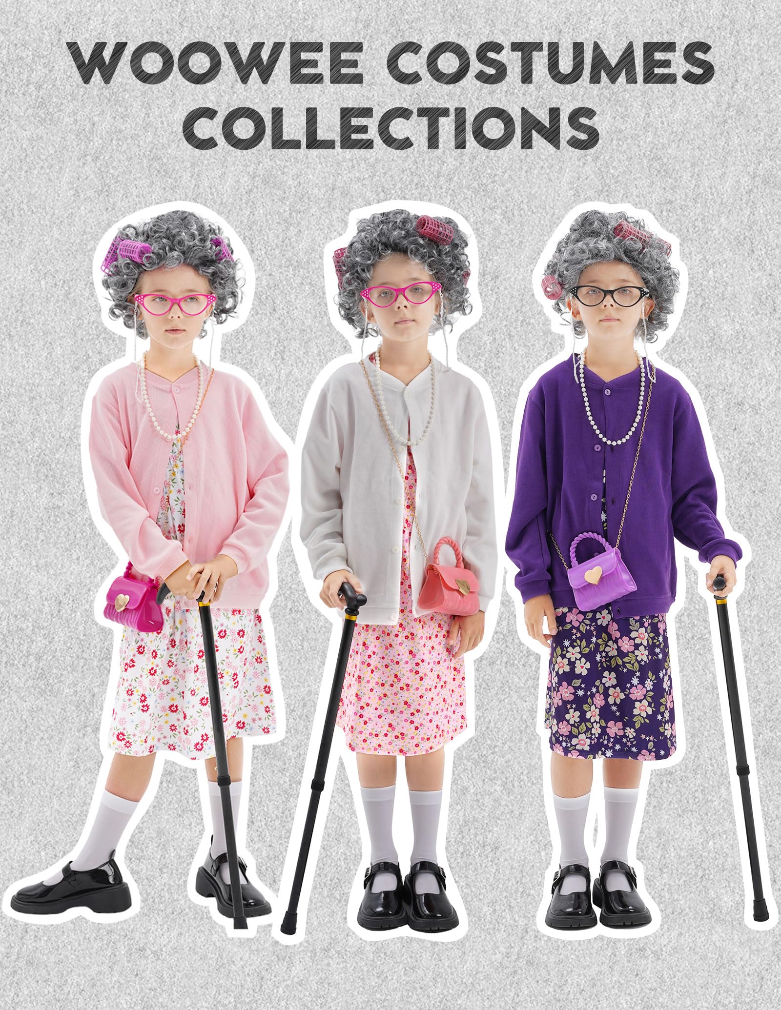 WooWee Kids Old Lady Costume soft fabric for comfortable wear