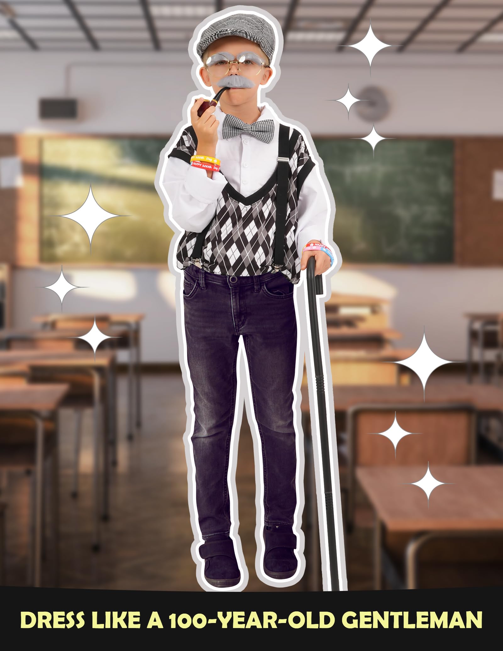 WooWee realistic-glasses complete the old-man look for confident wear.