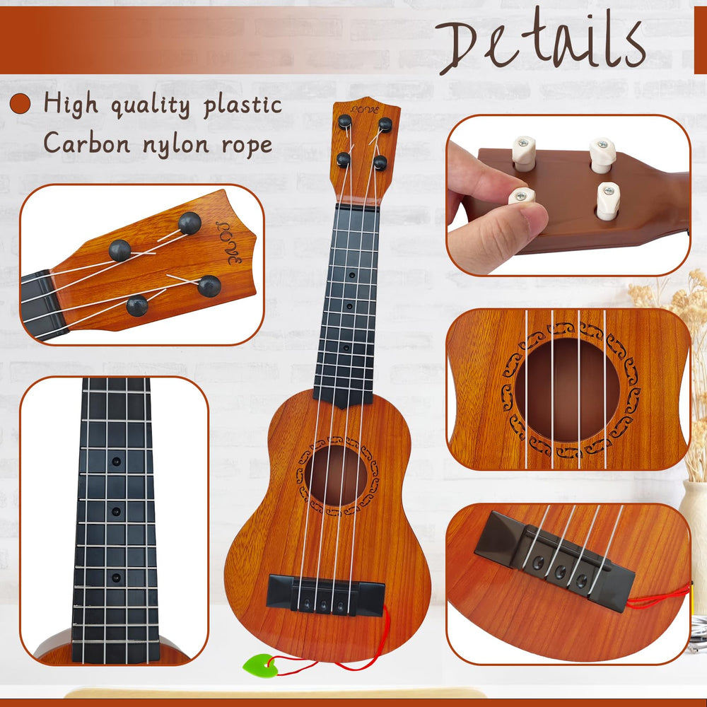 Woozettn four string classical toy guitar for simple rhythm exploration