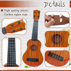Woozettn four string classical toy guitar for simple rhythm exploration