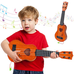 Woozettn kids ukulele 17-inch front view for beginner-friendly exploration of rhythm