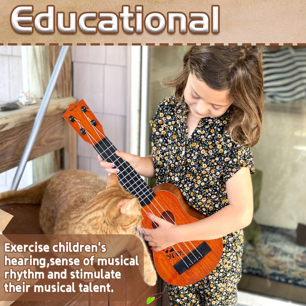 Woozettn kids ukulele close-up showing finger-safe surface coating