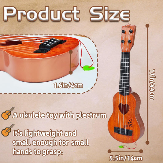 Woozettn wooden-body ukulele close-up showcasing durable nylon strings