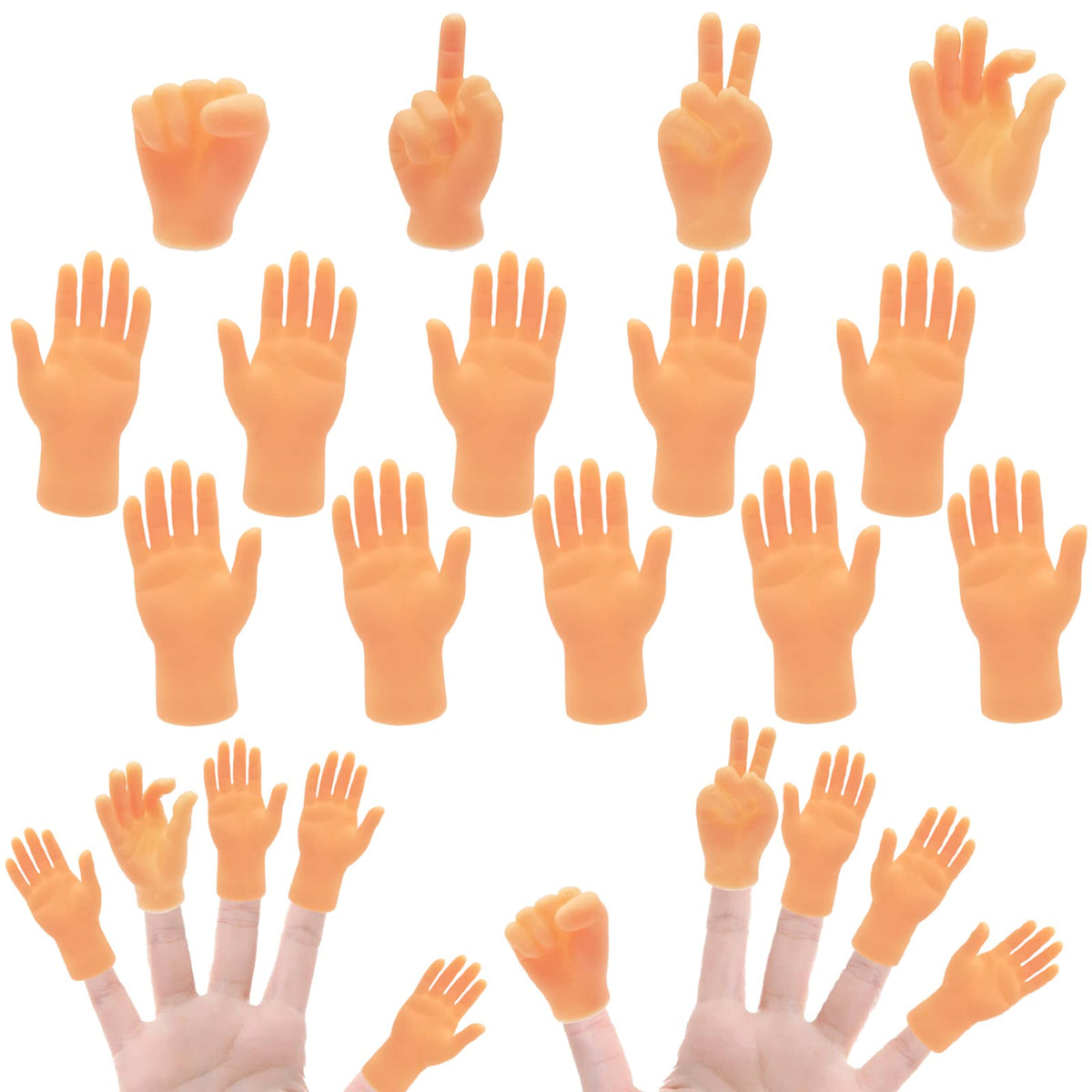 Woozettn tiny finger hands pack for playful puppet shows and photos