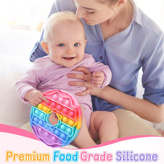 Woplagyreat Bubble Donut toy in action promotes calm and anxiety relief.
