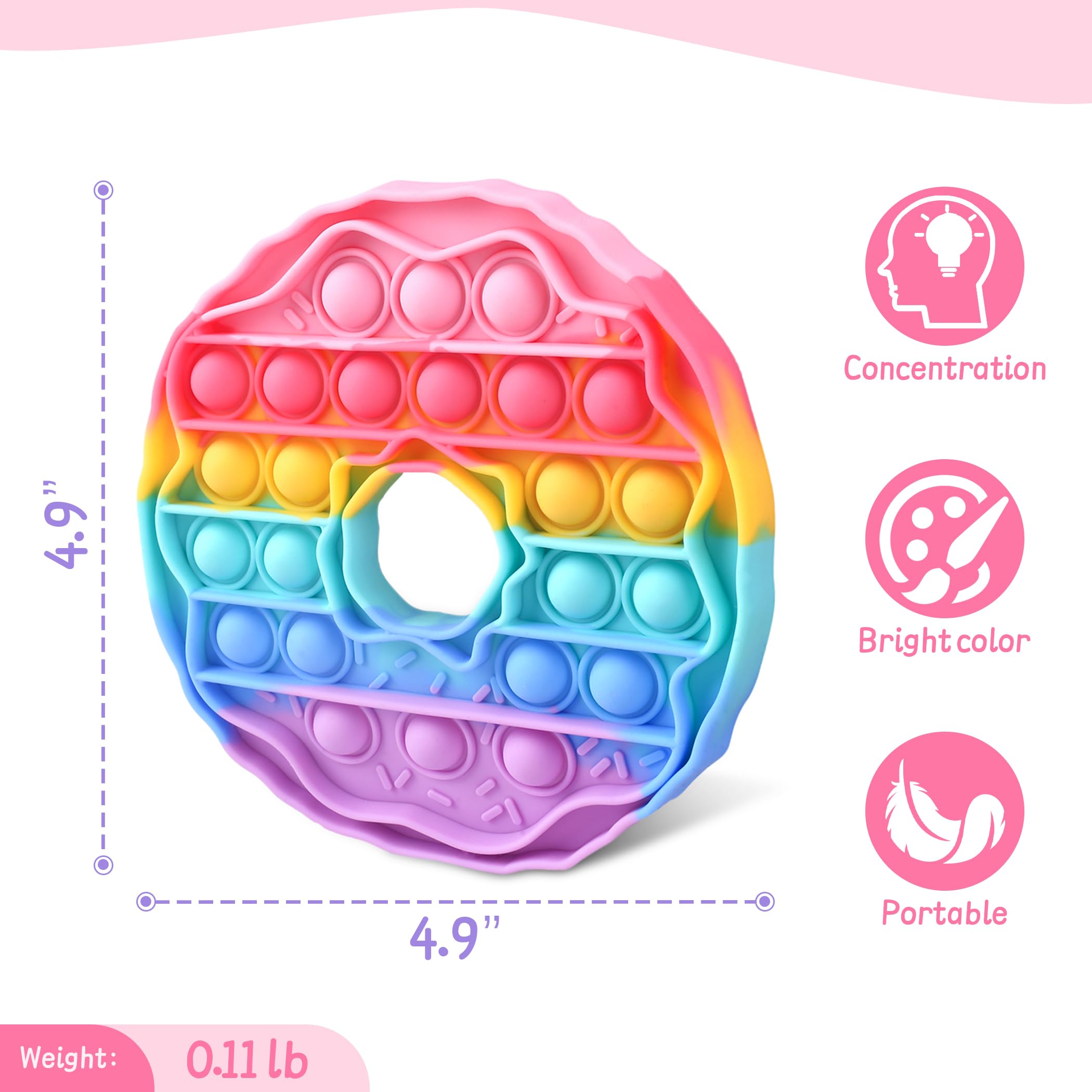 Woplagyreat Bubble Donut toy travel-friendly for peaceful commutes.