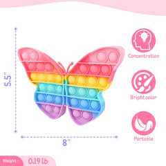 Woplagyreat butterfly push bubble toy portable size ideal for travel.