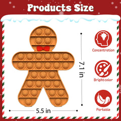 Woplagyreat festive gingerbread figure adds color to holiday countdown activities.