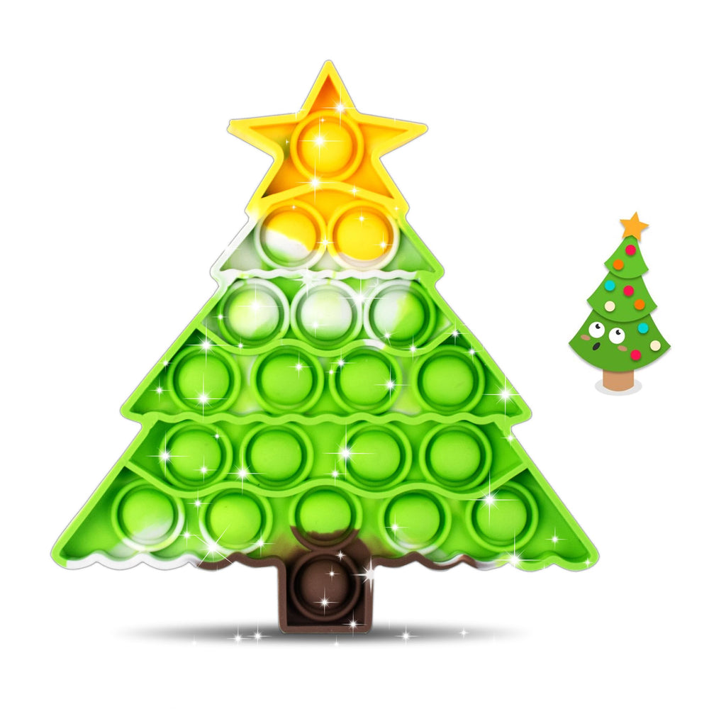 Woplagyreat Christmas Tree Fidget Toy closeup showing soft silicone bubbles