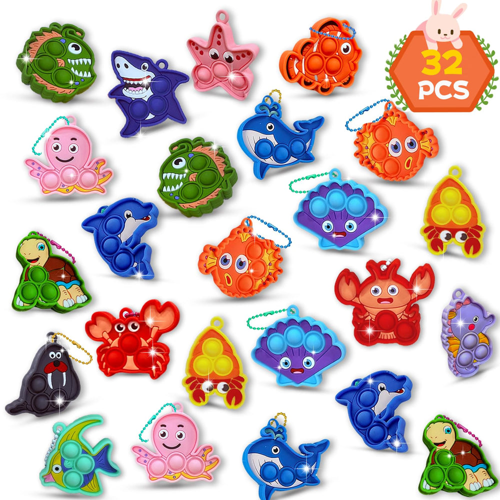 Woplagyreat Easter sea animal pop toy octopus, portable fidget for classroom rewards.