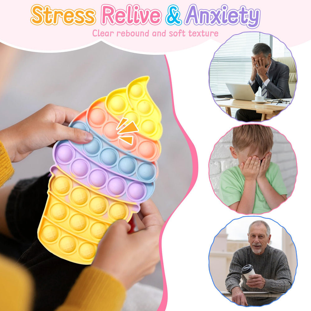 Woplagyreat ice cream cone sensory toy promotes focus during tasks