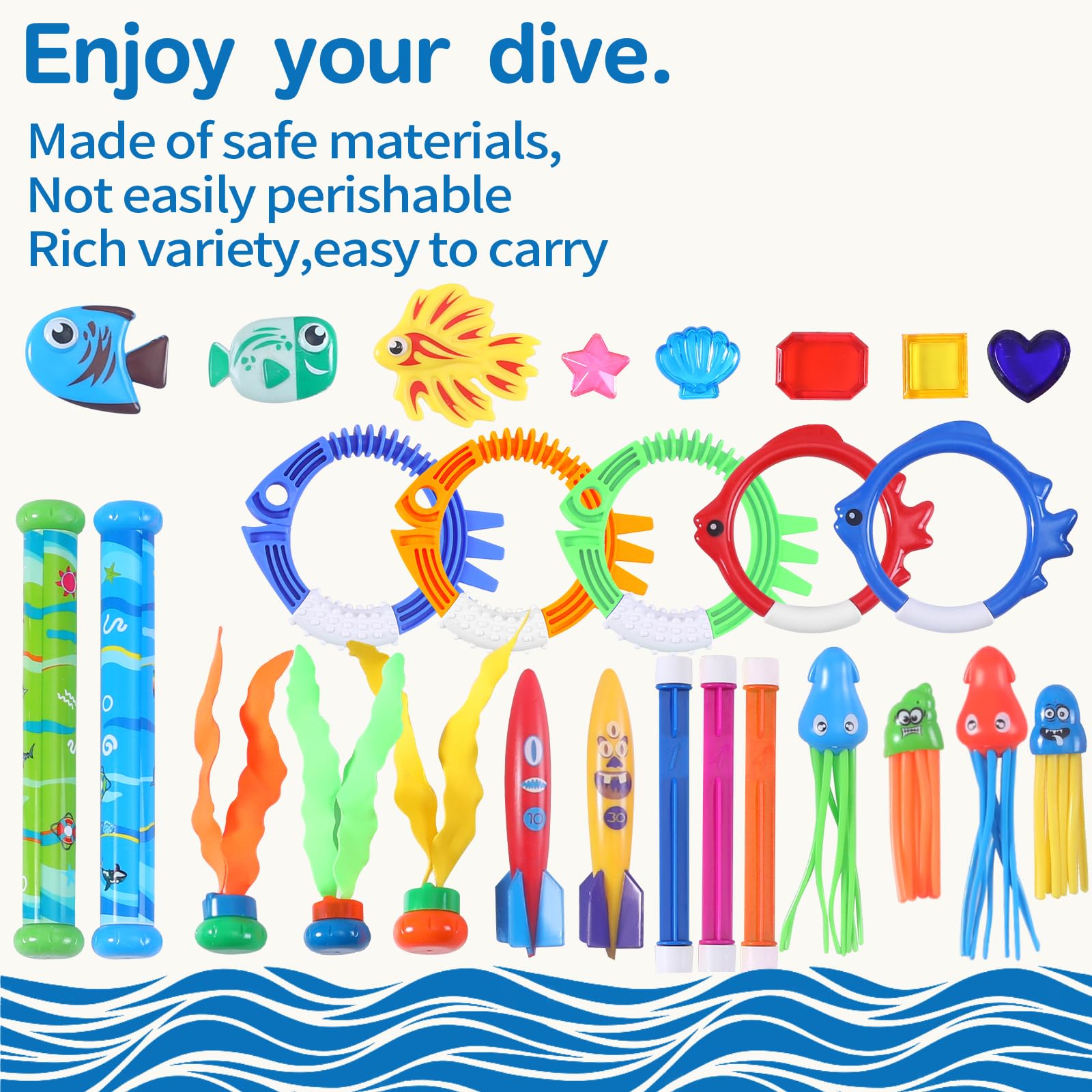 Woplagyreat diving rods help kids practice accurate throws.