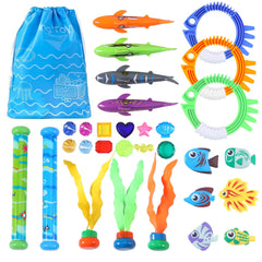 Woplagyreat pool diving toys with storage bag for easy organization.