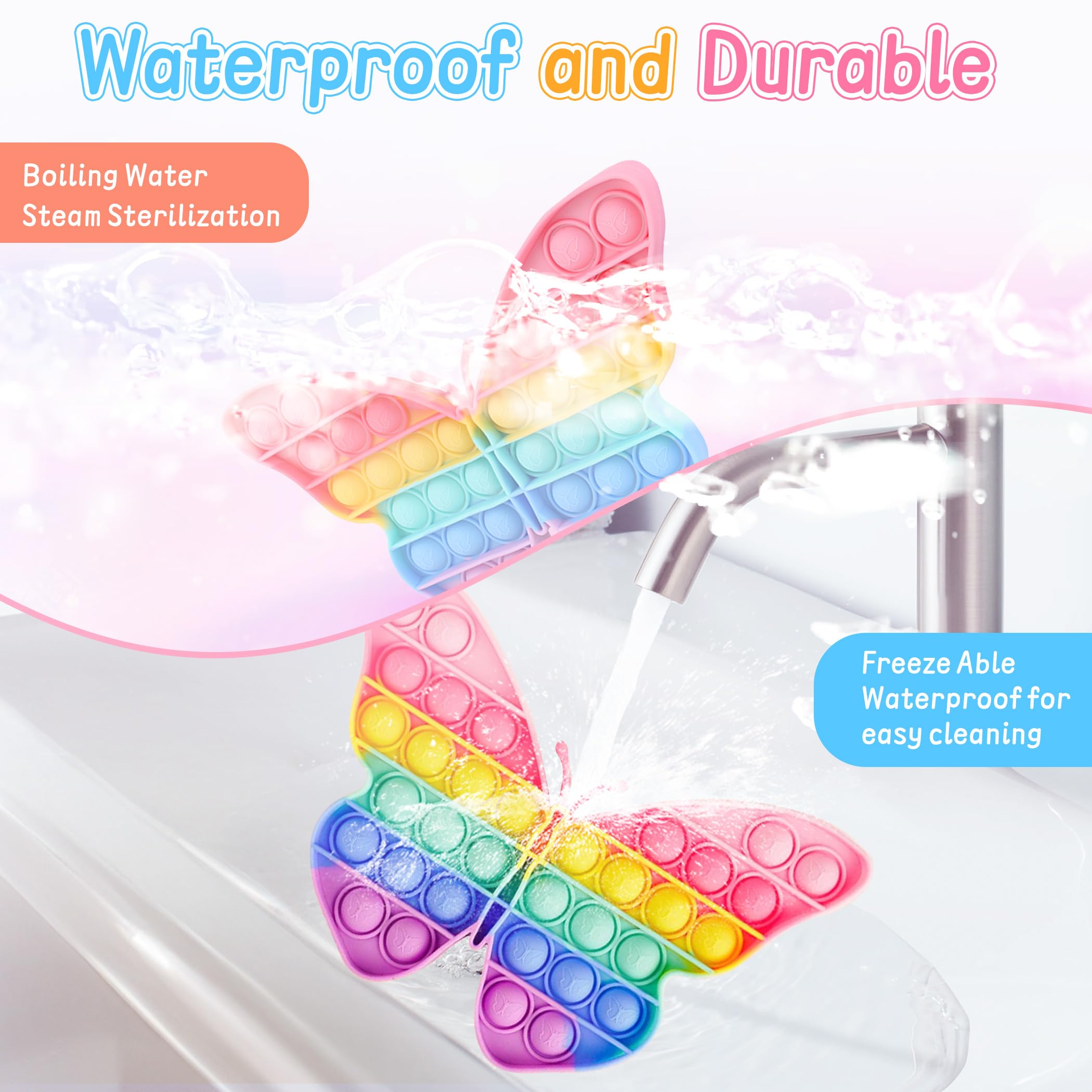 Woplagyreat silicone fidget toy on desk, focus-friendly tactile play.