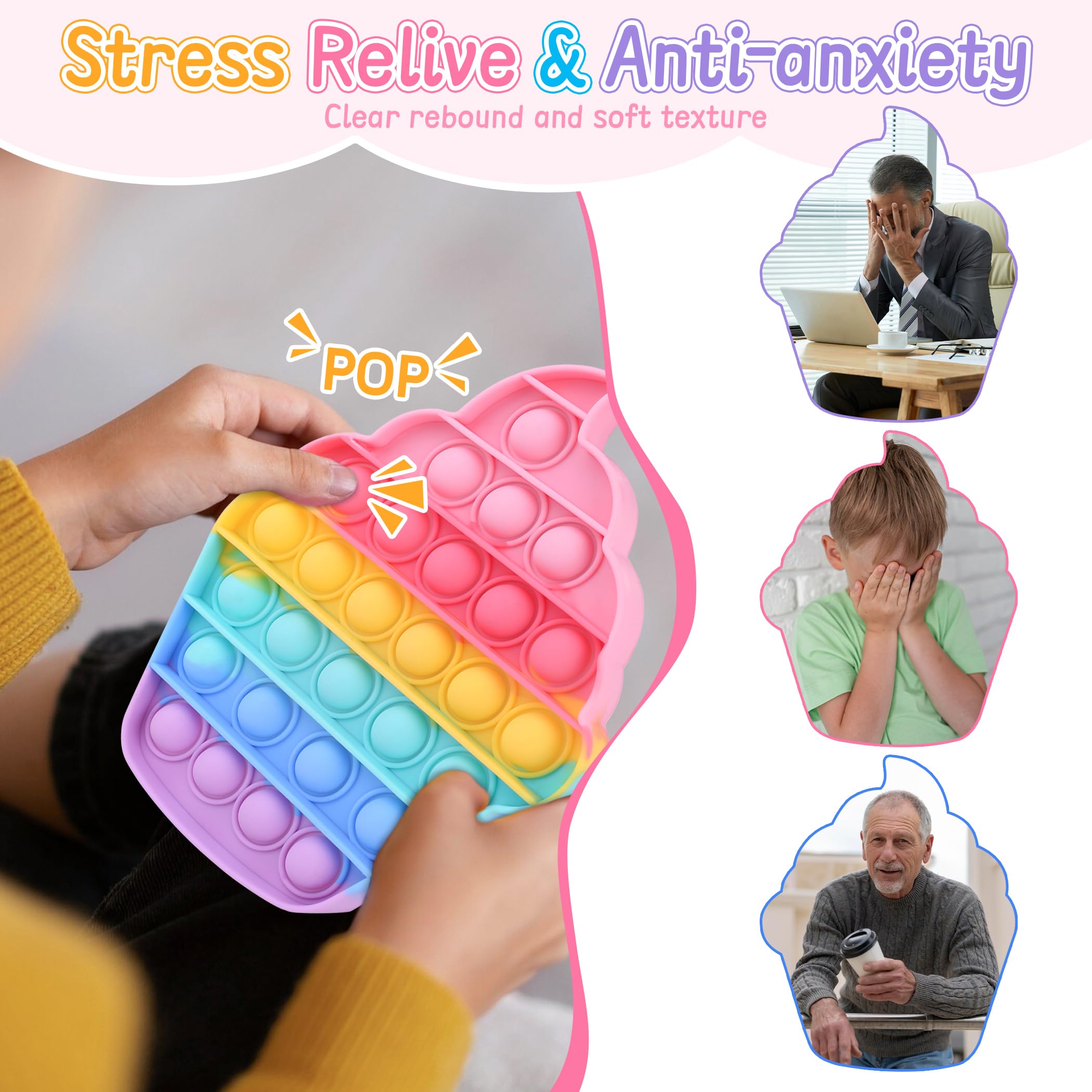 Woplagyreat soft-non-toxic-silicone cupcake-fidget ensures durable daily use.