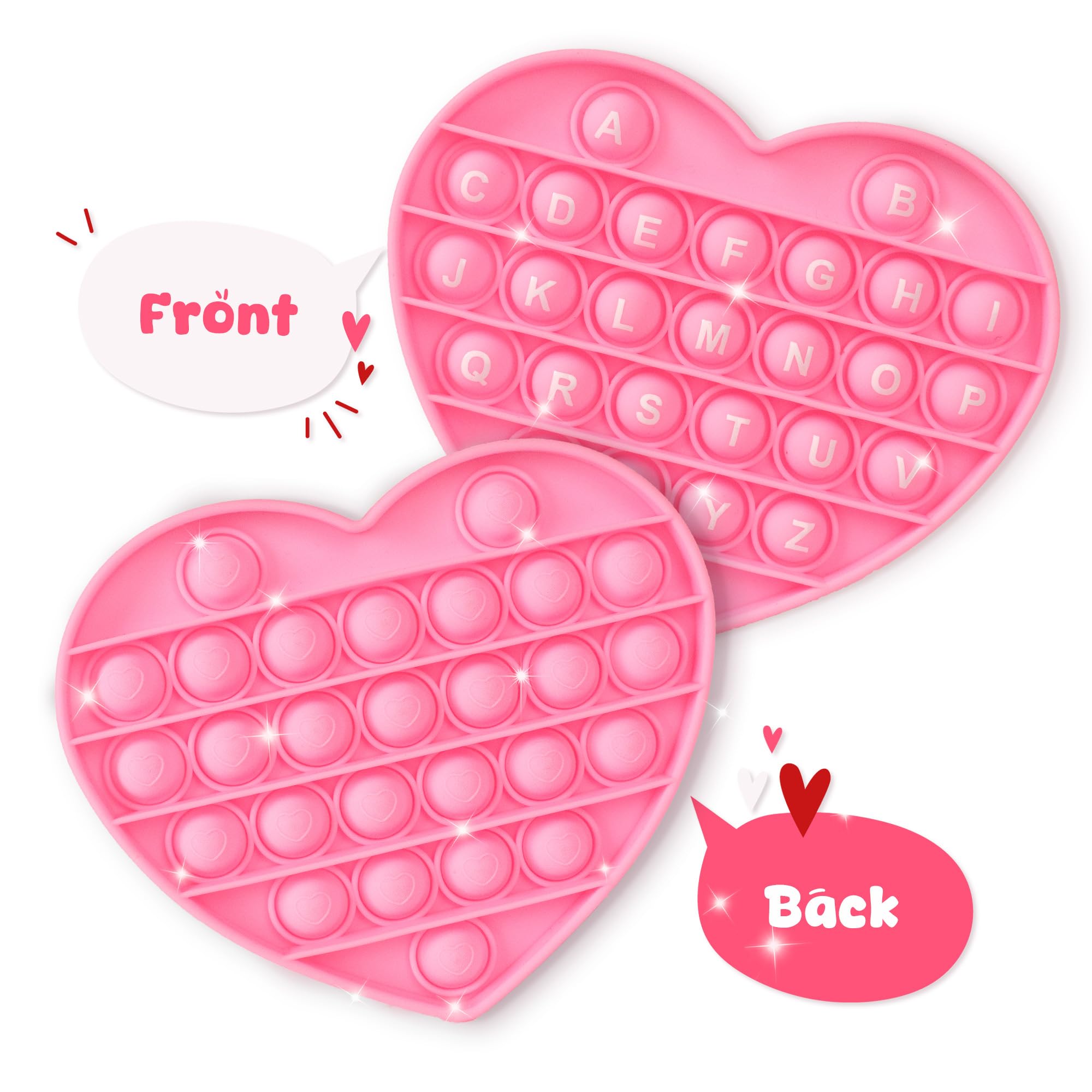 Woplagyreat Valentines alphabet on the front promotes letter recognition
