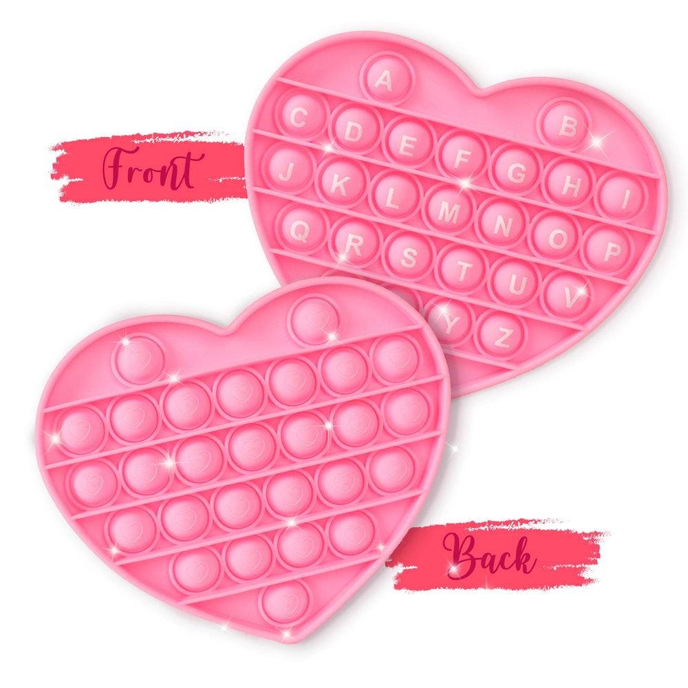 Woplagyreat Valentines pink heart bubble toy for calming sensory play