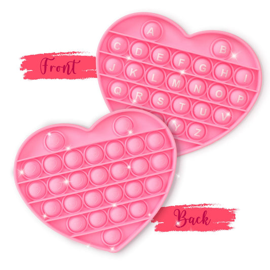 Woplagyreat Valentines pink heart bubble toy for calming sensory play