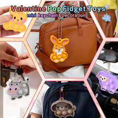 Woplagyreat yak pop toy compact sensory keychain for pockets