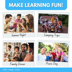 Word Teasers World Geography card 6 with question prompts for family-friendly competition