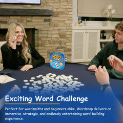 WordSnap family game night setup featuring portable tiles.
