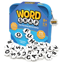 WordSnap travel bag shows the compact kit for on-the-go wordplay.