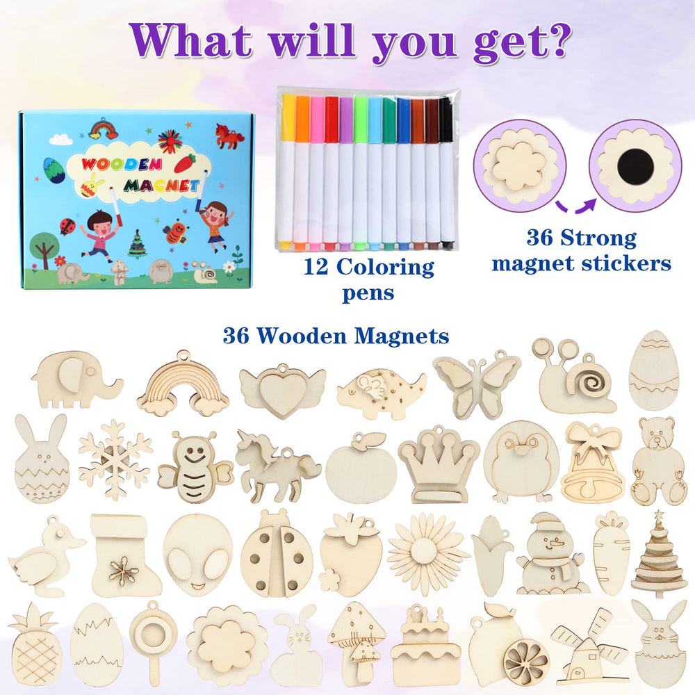 Worgree painting pens and magnet stickers enable colorful magnet art.