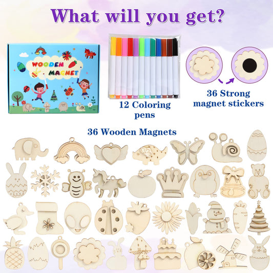 Worgree painting pens and magnet stickers enable colorful magnet art.