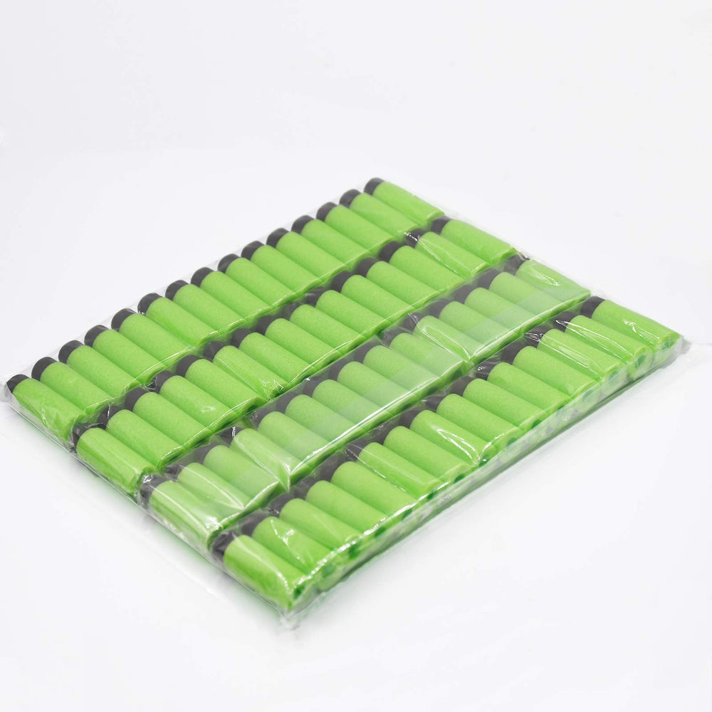 WORKER Stefan 36mm short darts for Nerf toys, green and black.
