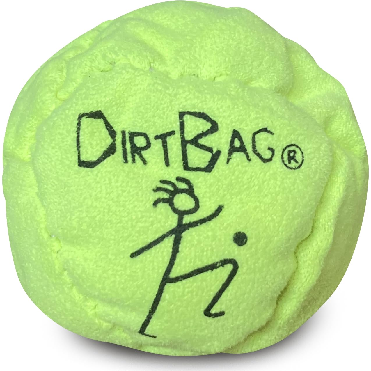 World Footbag Dirtbag 8-panel neon yellow, portable practice for coordination and focus.