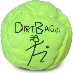 World Footbag Dirtbag 8-panel neon yellow, portable practice for coordination and focus.