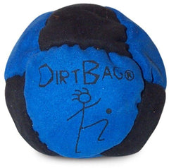 World Footbag Dirtbag blue and black footbag for easy practice and precise control