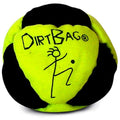 World Footbag Dirtbag neon yellow-black, front view, portable practice to boost coordination and focus.