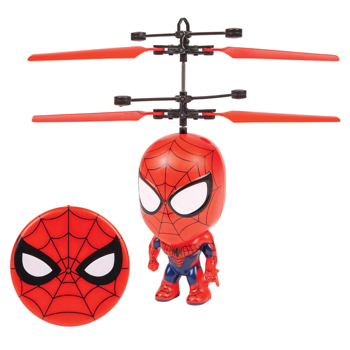 World Tech Toys Marvel Spider-Man big head helicopter toy for action-packed play indoors or outdoors.