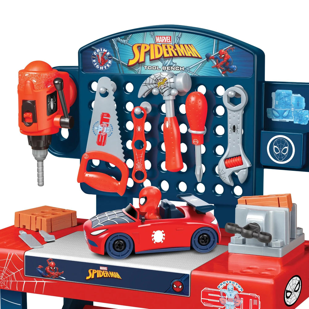 World Tech Toys Spider-Man bench set screwdriver supports safe, age-appropriate tinkering fun.
