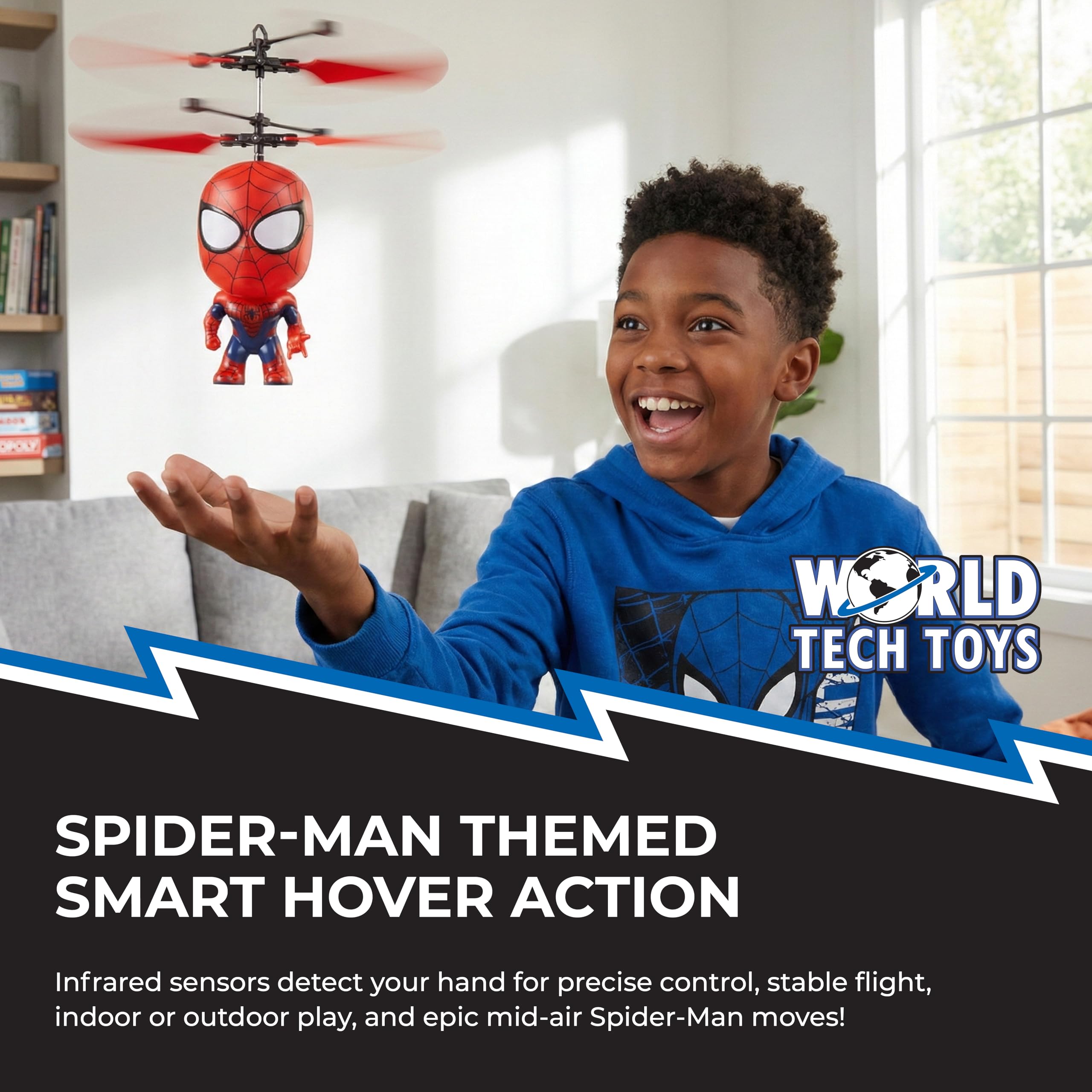 World Tech Toys Spider-Man licensed product adds authentic Marvel styling to kids' play.