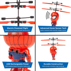 World Tech Toys Spider-Man motion sensor drone keeps the toy hovering with simple wave actions.