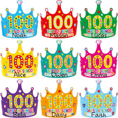 WorldBazaar 100 Days crowns pack displays vibrant designs for classroom celebrations.